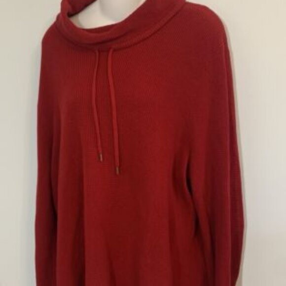 Ralph Lauren Plus Sz Cowl Neck Sweater Red 3X - Picture 4 of 10